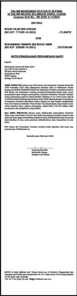 LEGAL NOTICE AT SINAR HARIAN