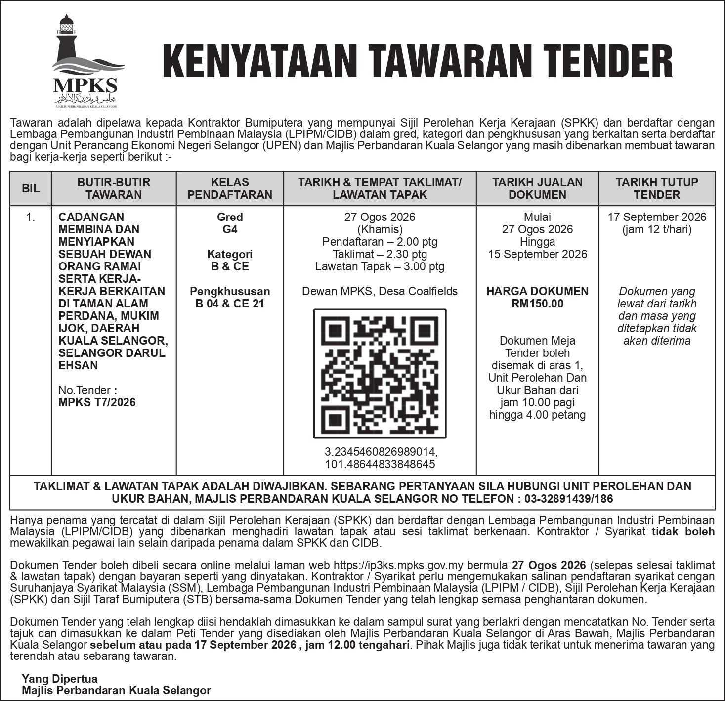 MAJLIS PERBANDARAN KUALA SELANGOR