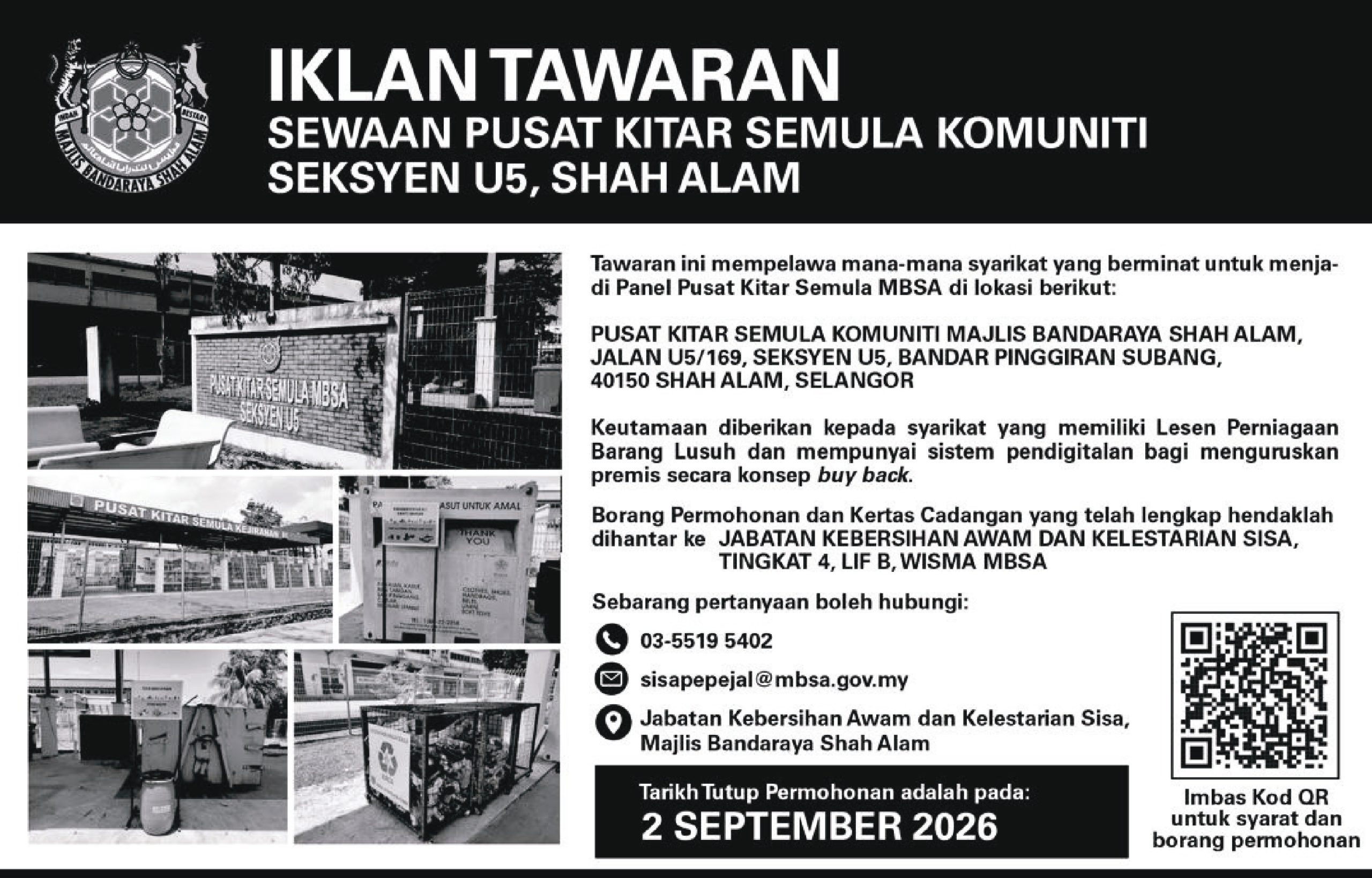 IKLAN TAWARAN MAJLIS BANDARAYA SHAH ALAM